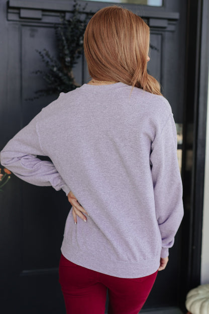 Merry Christmas Sweatshirt in Grey