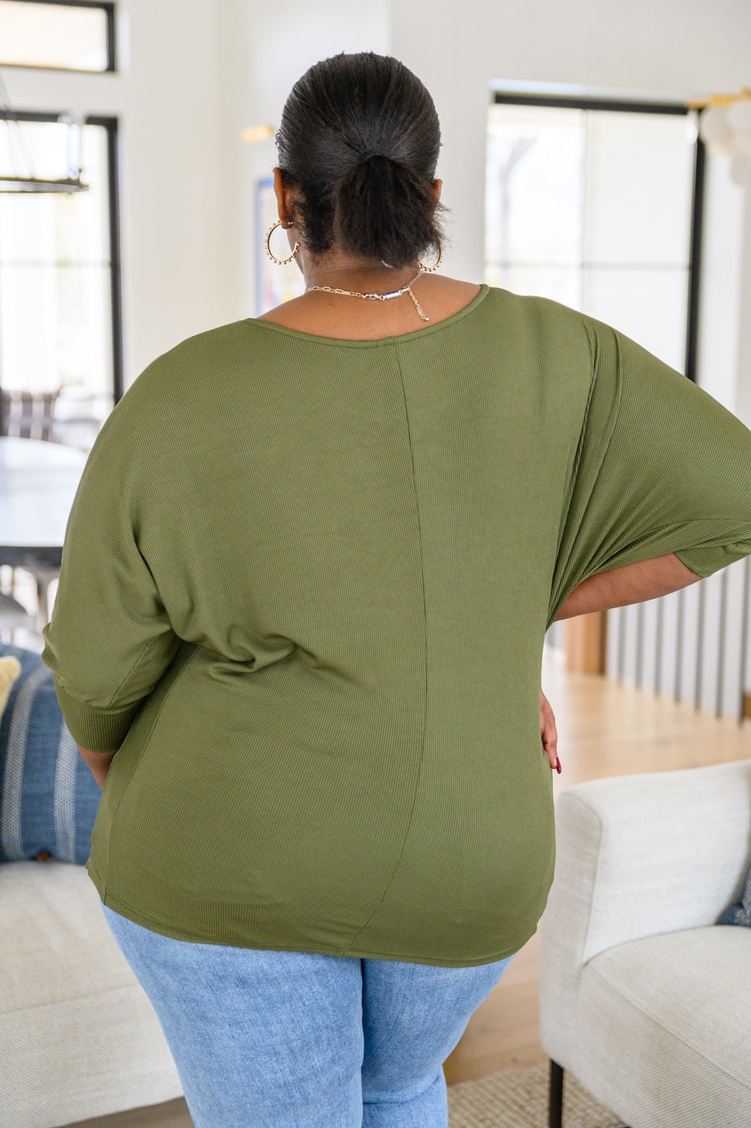 A Day Together Long Sleeve Top in Olive - Driftwood Boutique