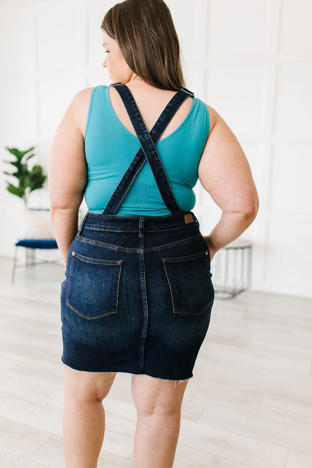 Agnes Denim Overall Dress - Driftwood Boutique