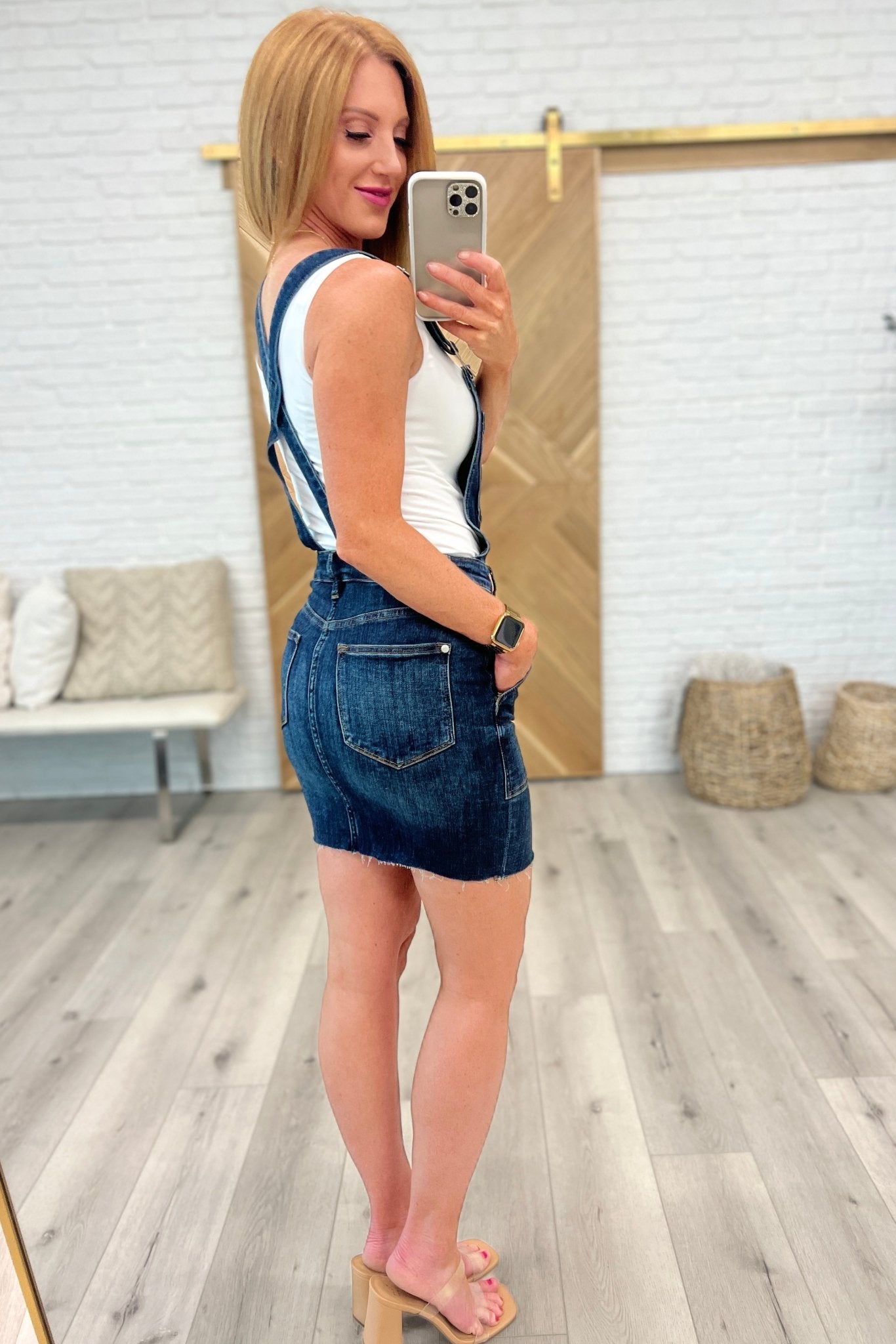 Agnes Denim Overall Dress - Driftwood Boutique