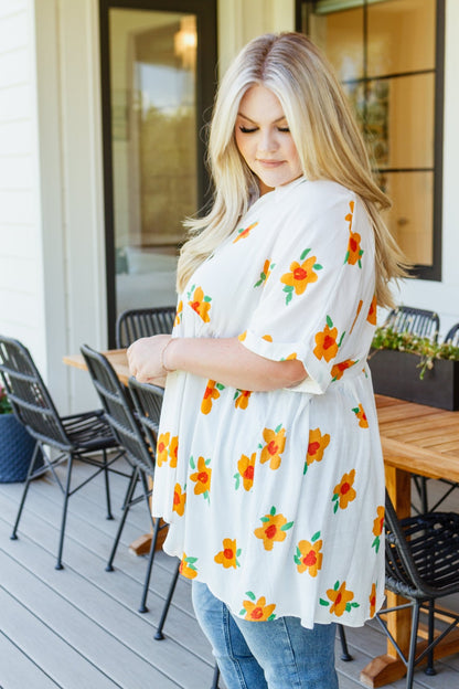 Blissed Out Button Up Babydoll Tunic - Driftwood Boutique