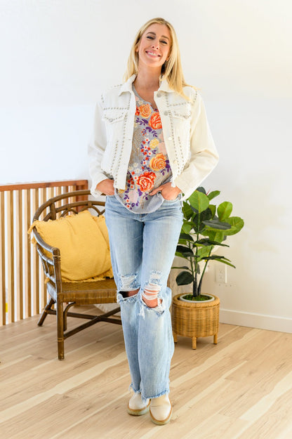 Canopy Of Crushes Striped Floral Top - Driftwood Boutique