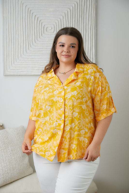 Clementine Floral Button Up Blouse - Driftwood Boutique
