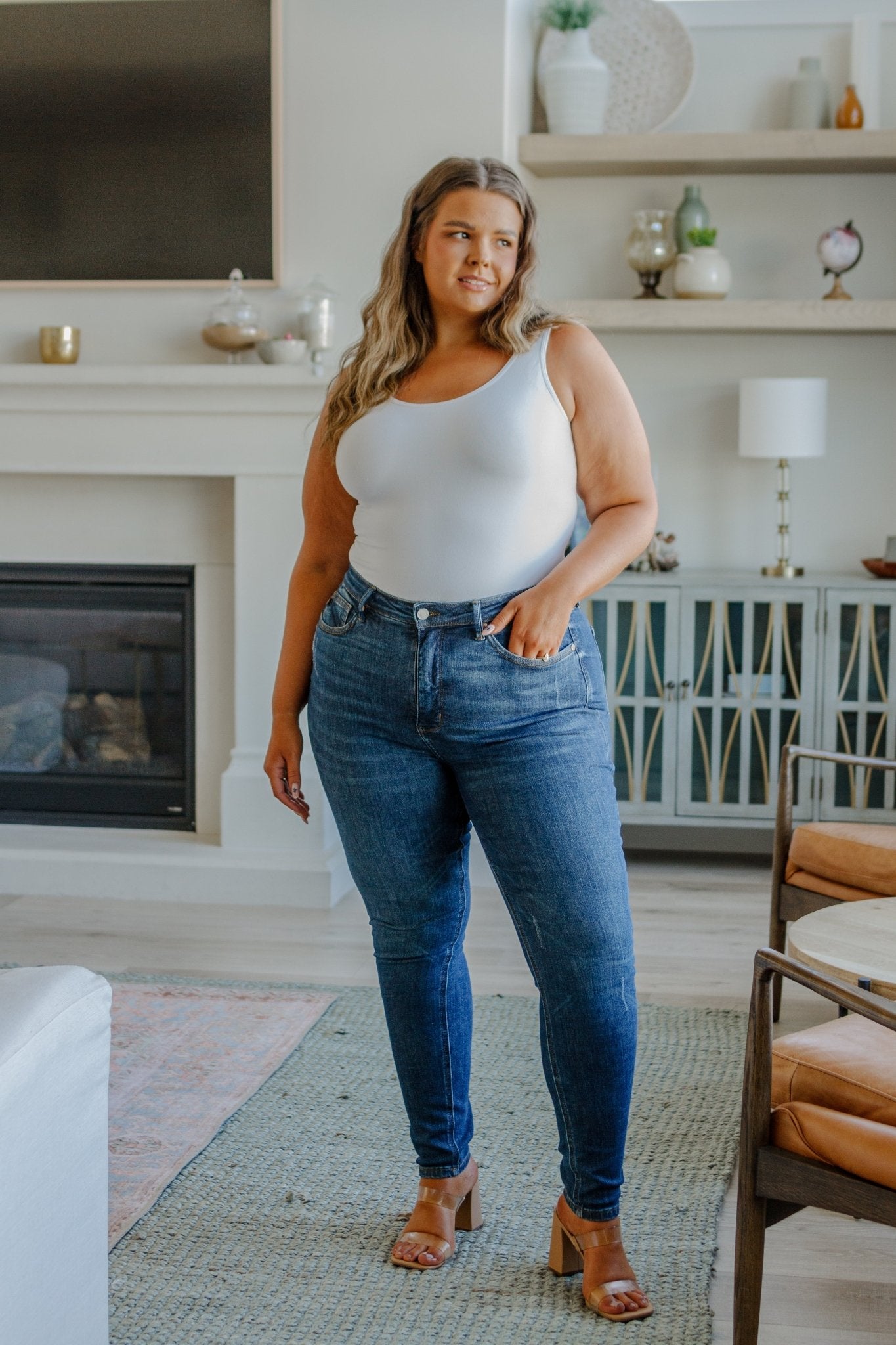 Cora High Rise Control Top Skinny Jeans - Driftwood Boutique