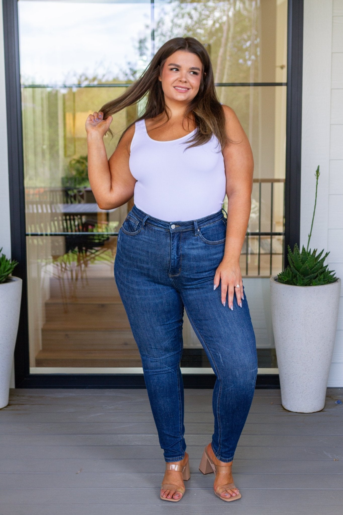 Cora High Rise Control Top Skinny Jeans - Driftwood Boutique