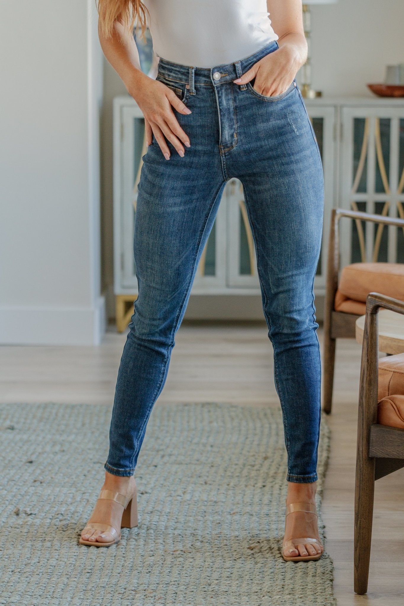 Cora High Rise Control Top Skinny Jeans - Driftwood Boutique