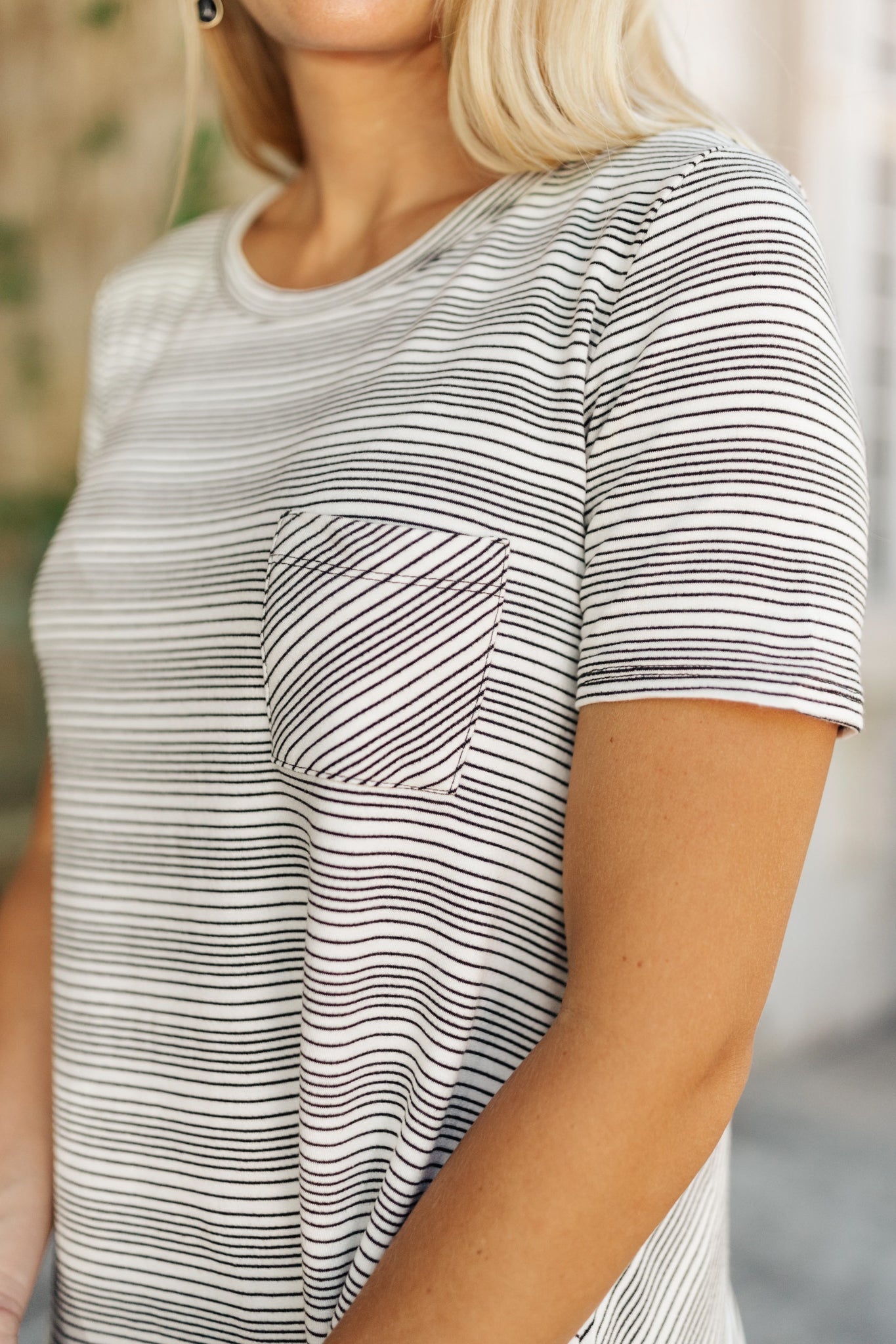 Cozy In Stripes Top in Gray - Driftwood Boutique