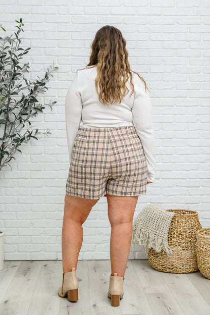 Cute As A Button Plaid Mini Skort - Driftwood Boutique