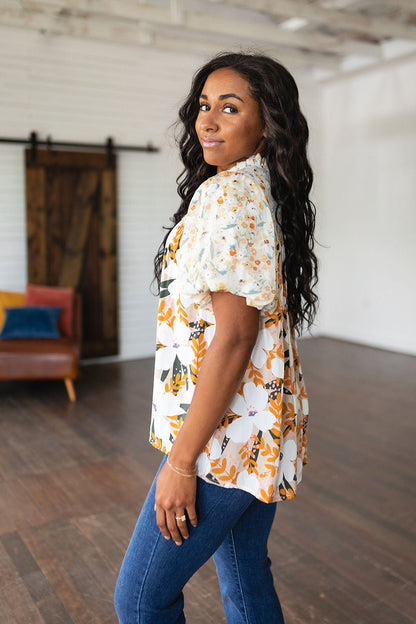 Daydreamer Mixed Floral Top - Driftwood Boutique