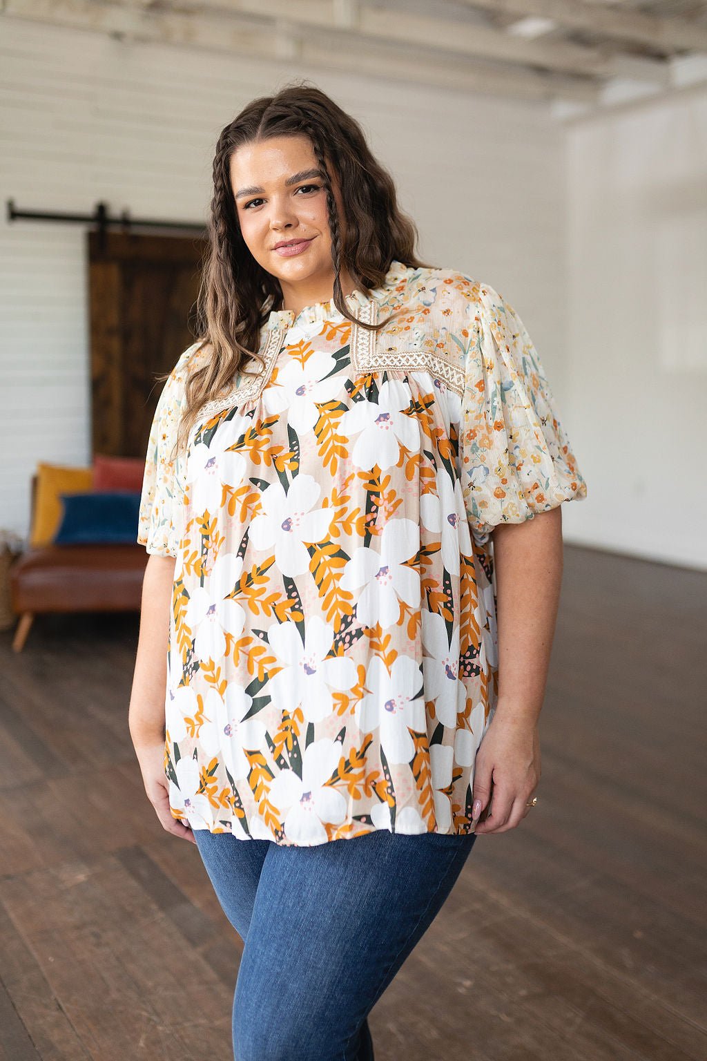 Daydreamer Mixed Floral Top - Driftwood Boutique