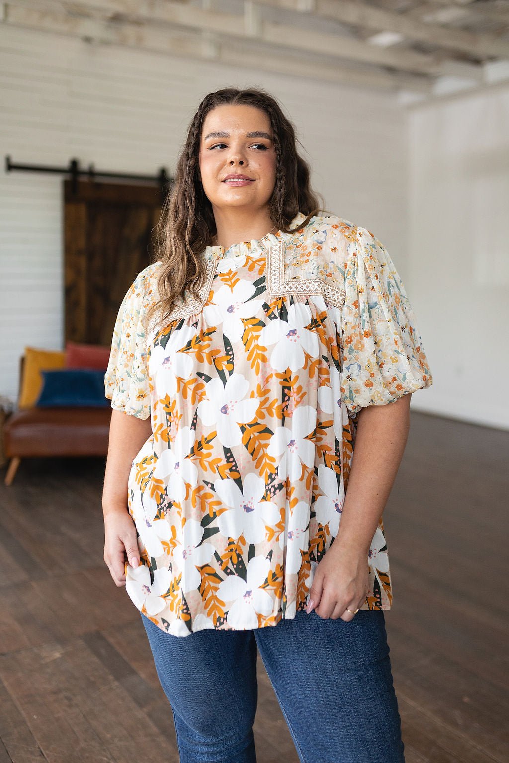 Daydreamer Mixed Floral Top - Driftwood Boutique