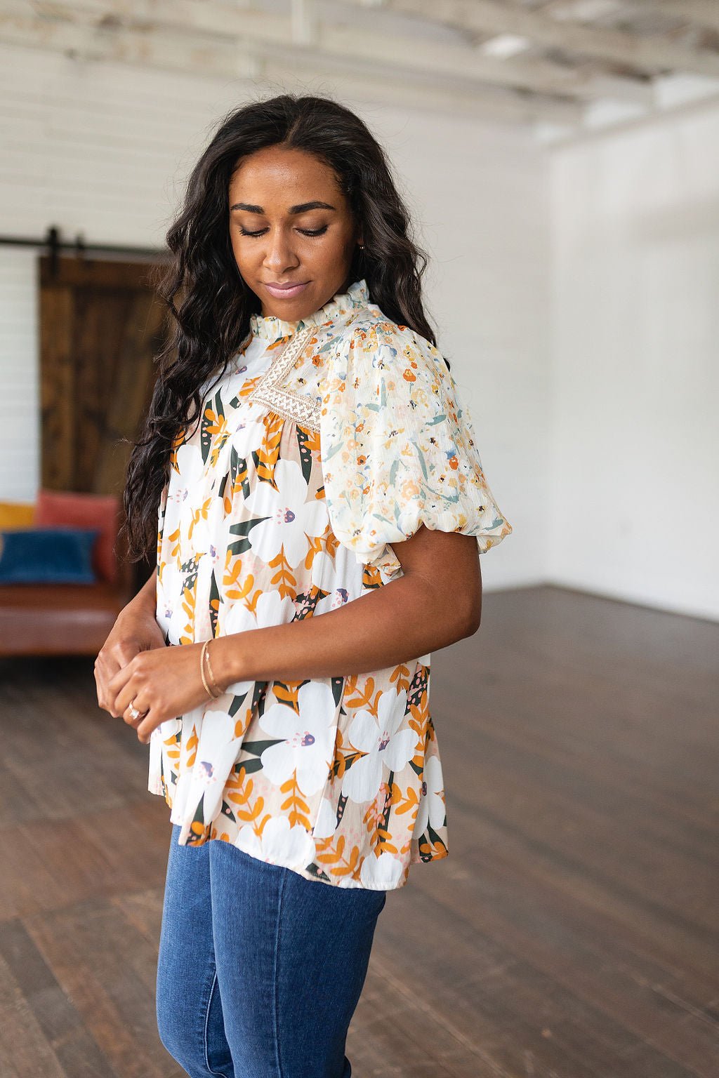 Daydreamer Mixed Floral Top - Driftwood Boutique