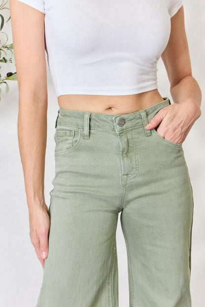 Rachelle Raw Hem Wide Leg Jeans