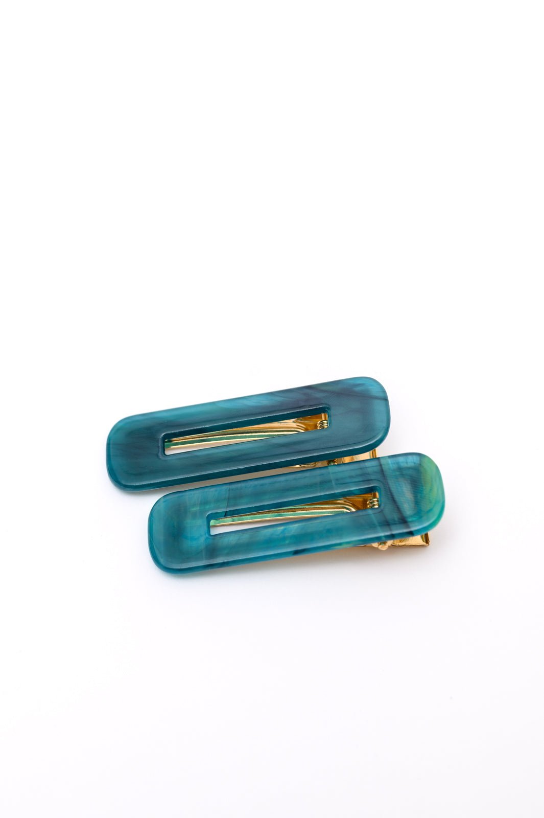 Double Trouble 2 Pack Hair Clip in Sea Blue - Driftwood Boutique