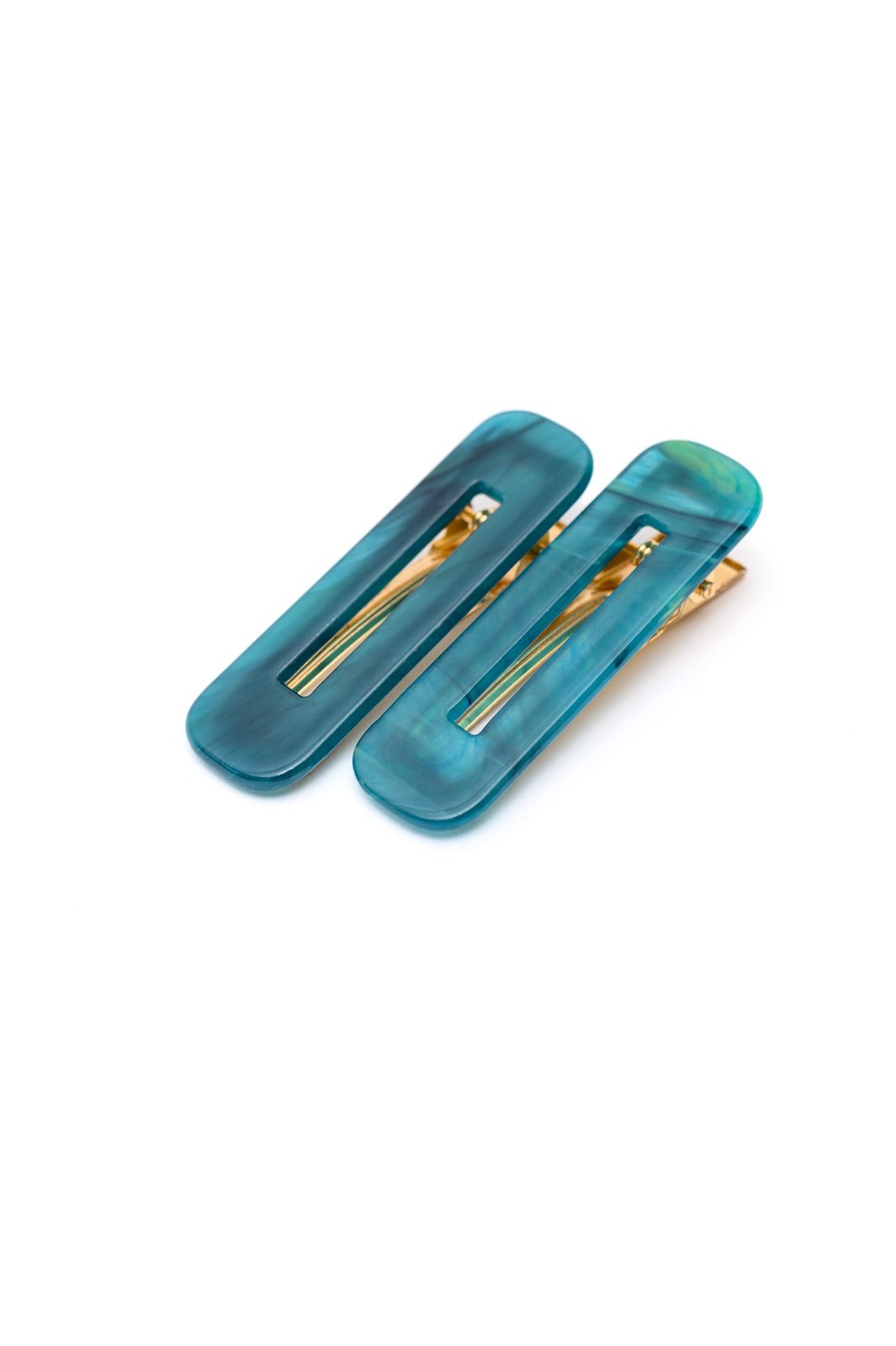 Double Trouble 2 Pack Hair Clip in Sea Blue - Driftwood Boutique
