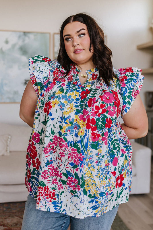 Floral Impressions Blouse - Driftwood Boutique