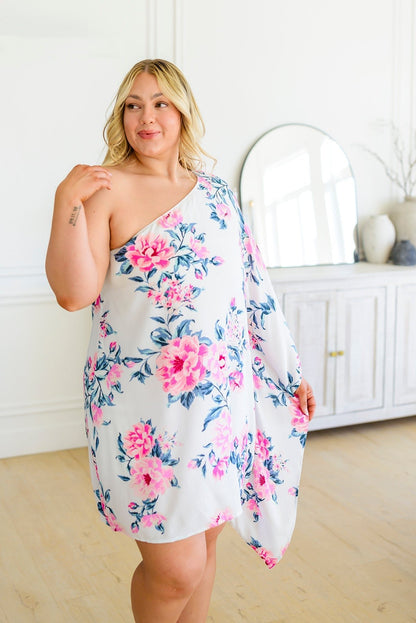 Forever Smitten Floral One Shoulder Dress - Driftwood Boutique