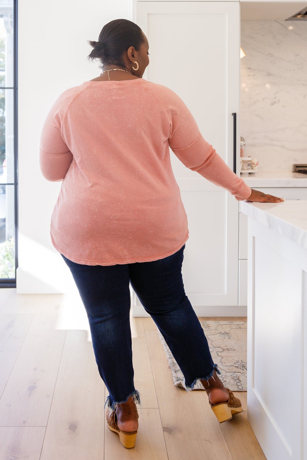 Fun Beginnings Raglan Top In Dusty Mauve - Driftwood Boutique