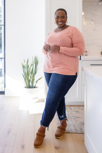 Fun Beginnings Raglan Top In Dusty Mauve - Driftwood Boutique