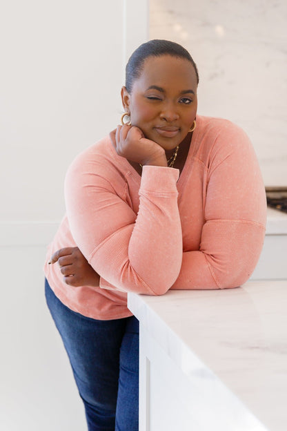 Fun Beginnings Raglan Top In Dusty Mauve - Driftwood Boutique