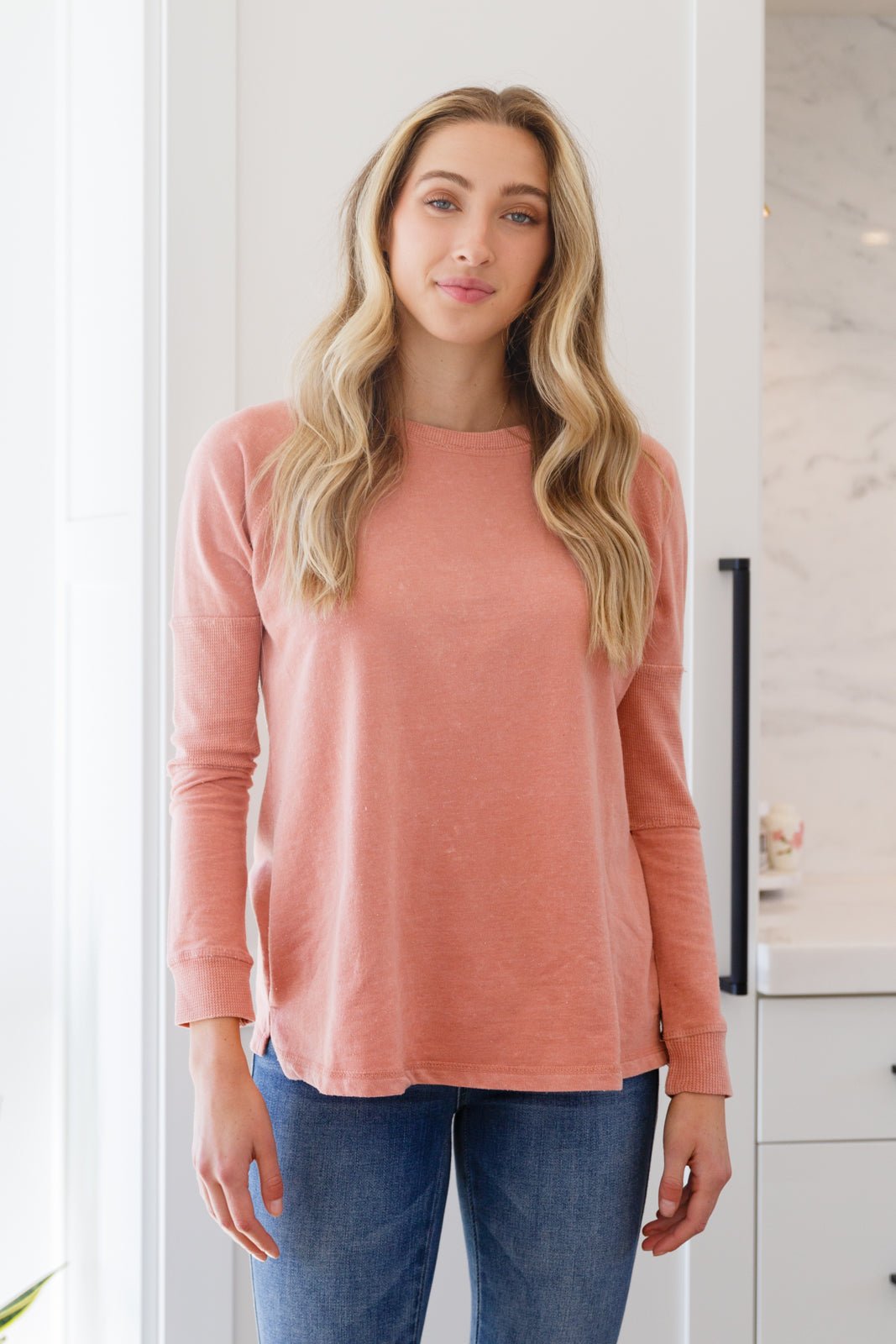 Fun Beginnings Raglan Top In Dusty Mauve - Driftwood Boutique