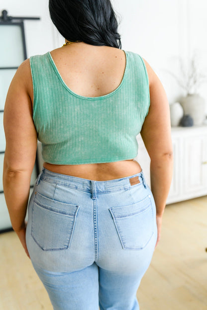 Get On My Level Cropped Cami in Mint - Driftwood Boutique