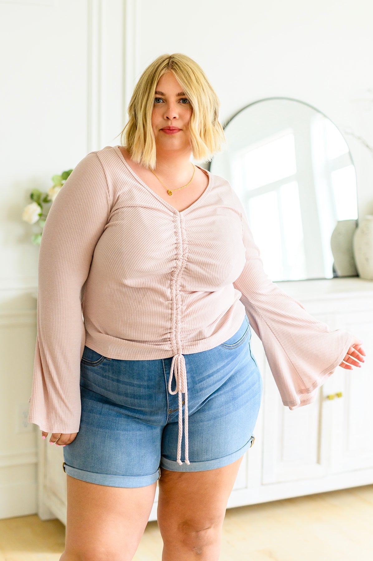 Giselle Gathered Front Blouse - Driftwood Boutique