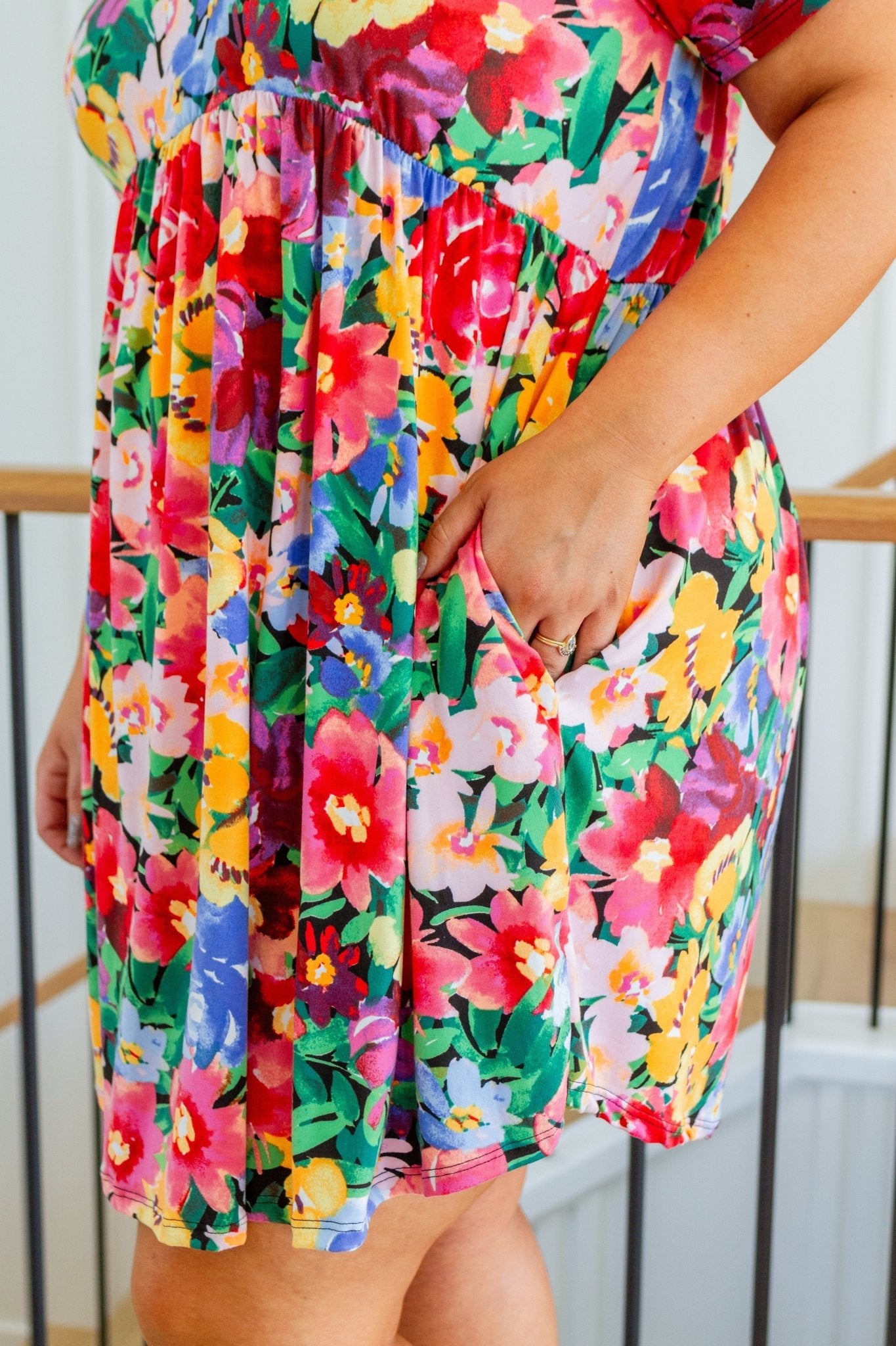 In The Garden Floral Dress - Driftwood Boutique