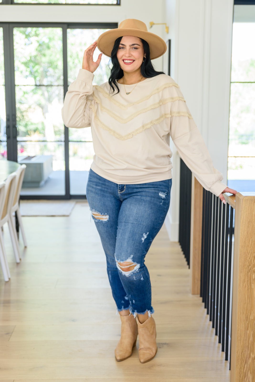 Into The Fringe Top in Beige - Driftwood Boutique