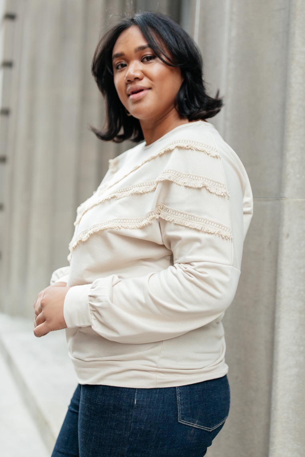 Into The Fringe Top in Beige - Driftwood Boutique