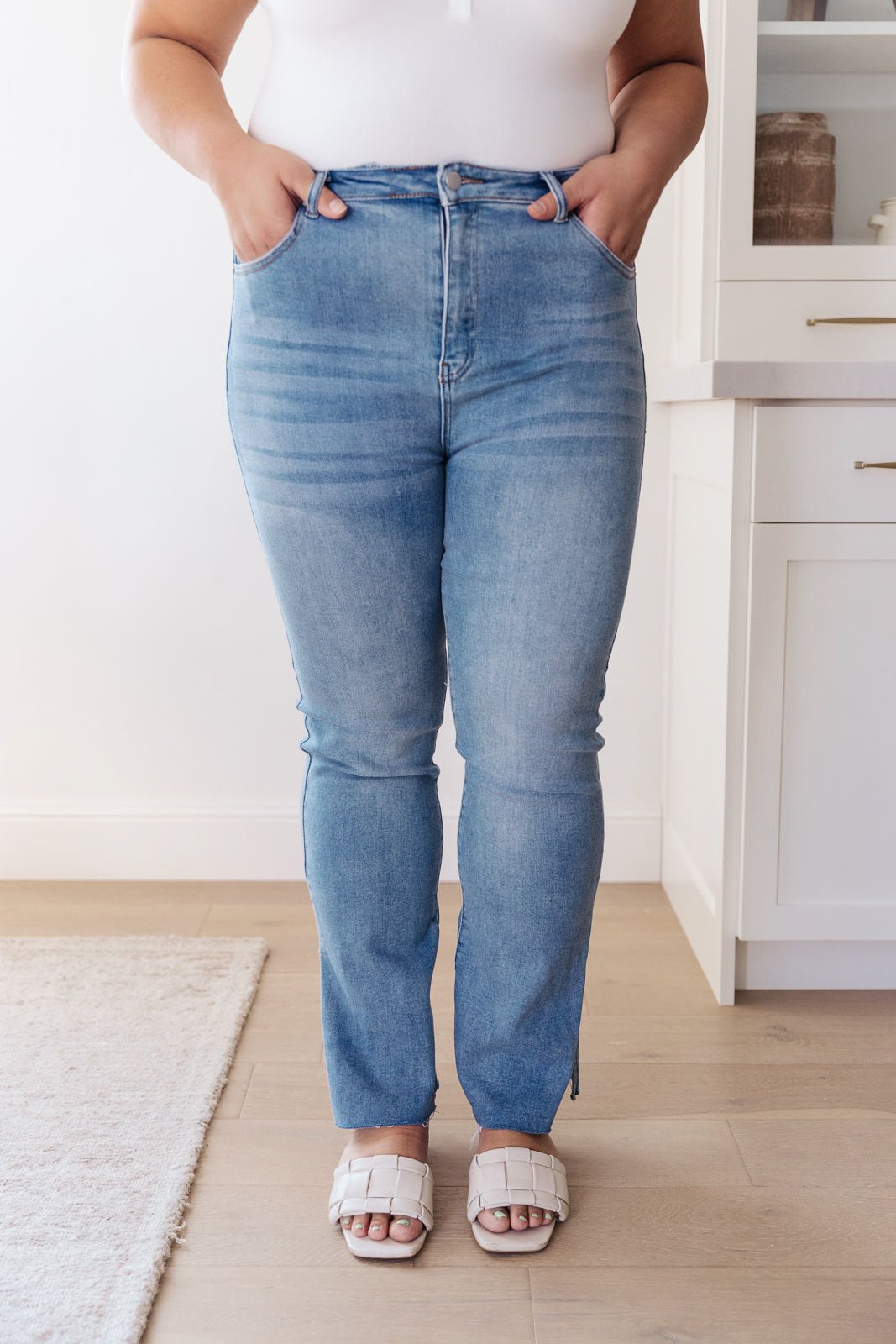 Jody Slim Flare Side Slit Jeans - Driftwood Boutique