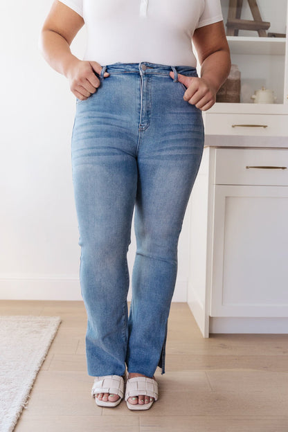 Jody Slim Flare Side Slit Jeans - Driftwood Boutique