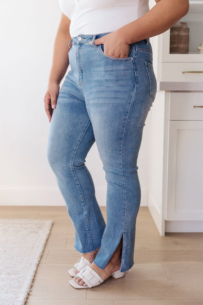 Jody Slim Flare Side Slit Jeans - Driftwood Boutique