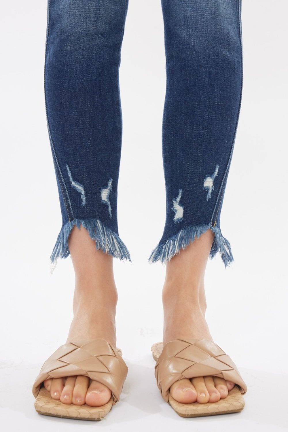 Jolene High Rise Frayed Hem Cropped Skinny Jeans - Driftwood Boutique