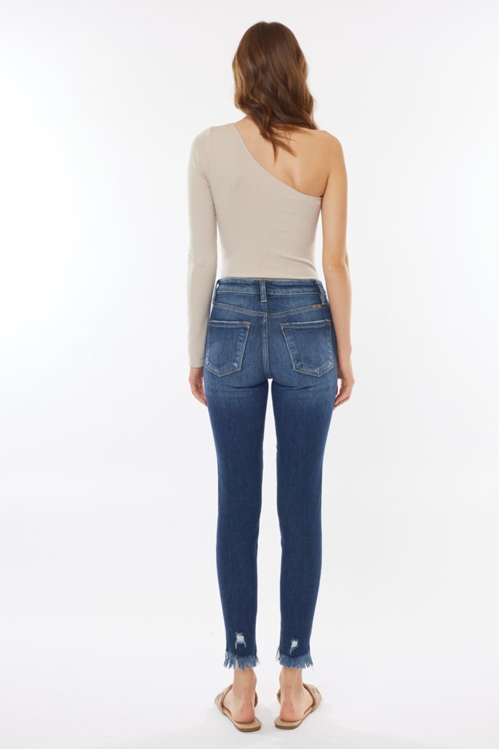Jolene High Rise Frayed Hem Cropped Skinny Jeans - Driftwood Boutique