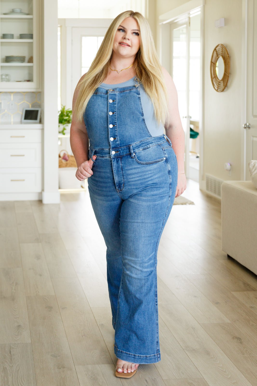 Just One More Ribbed Tank in Light Blue - Driftwood Boutique