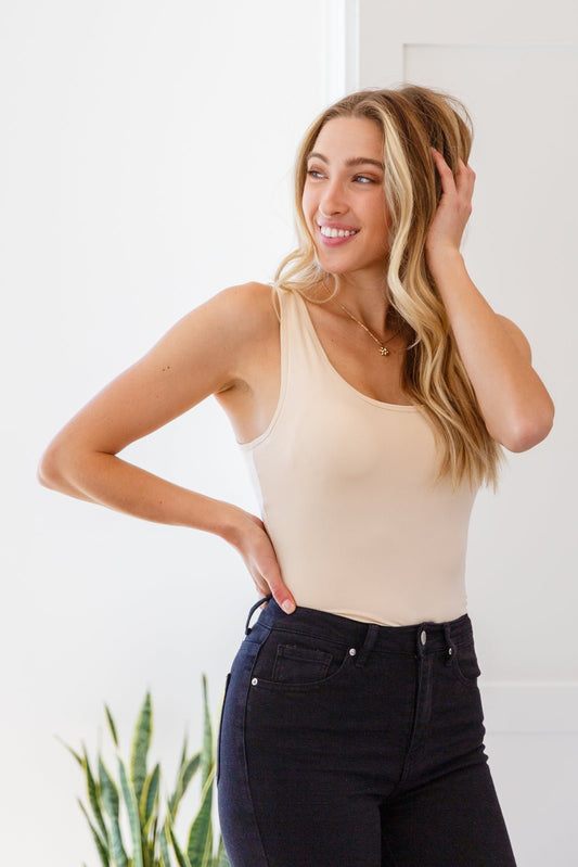 Keep Me Around Bodysuit in Beige - Driftwood Boutique