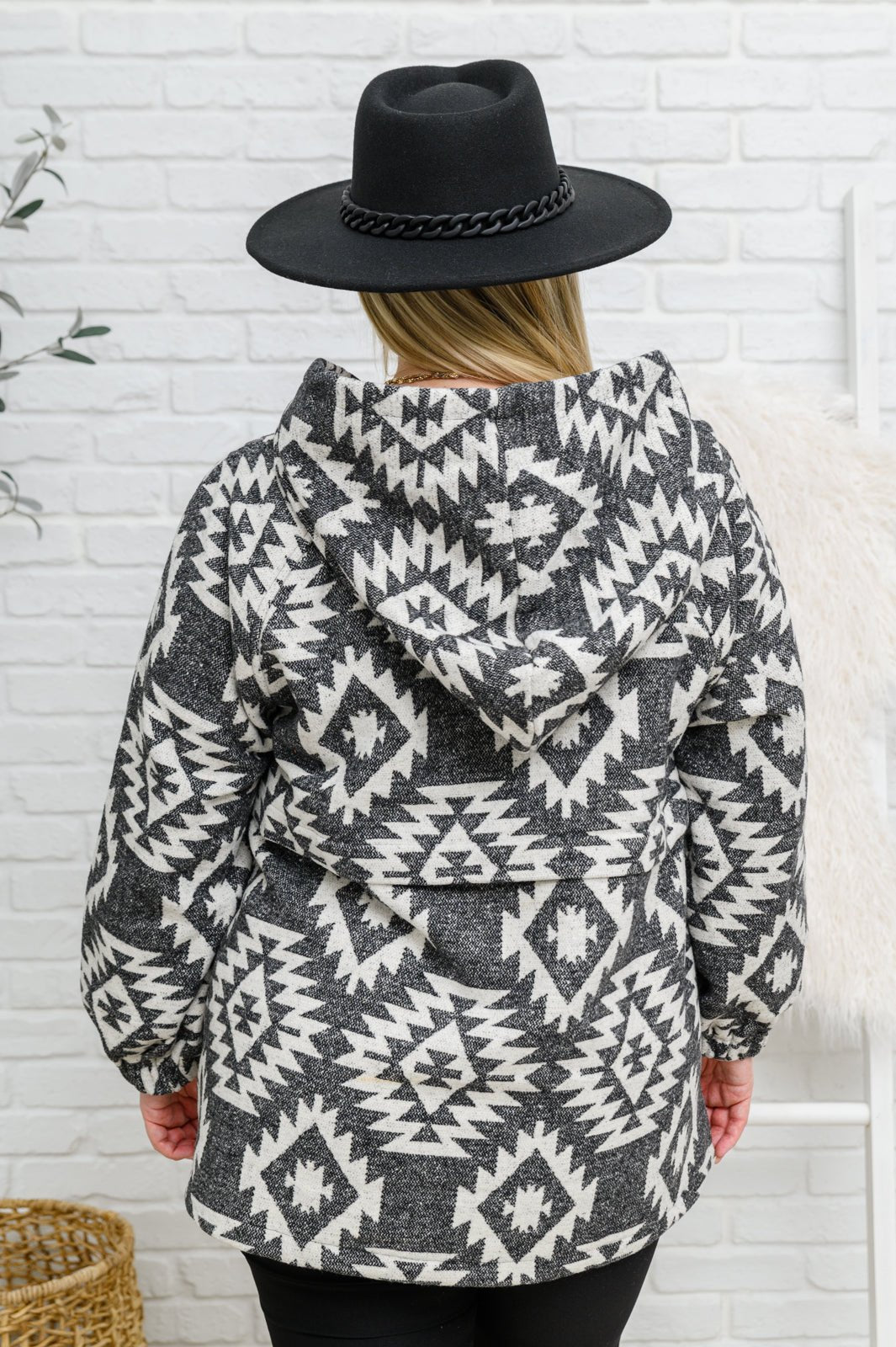 Lounge Day Hoodie in Black & White - Driftwood Boutique