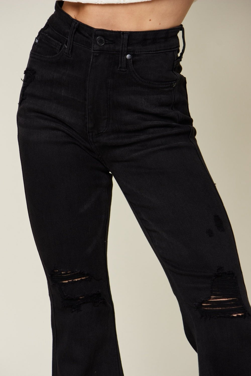 Madelyn High Rise Distressed Flare Jeans - Driftwood Boutique