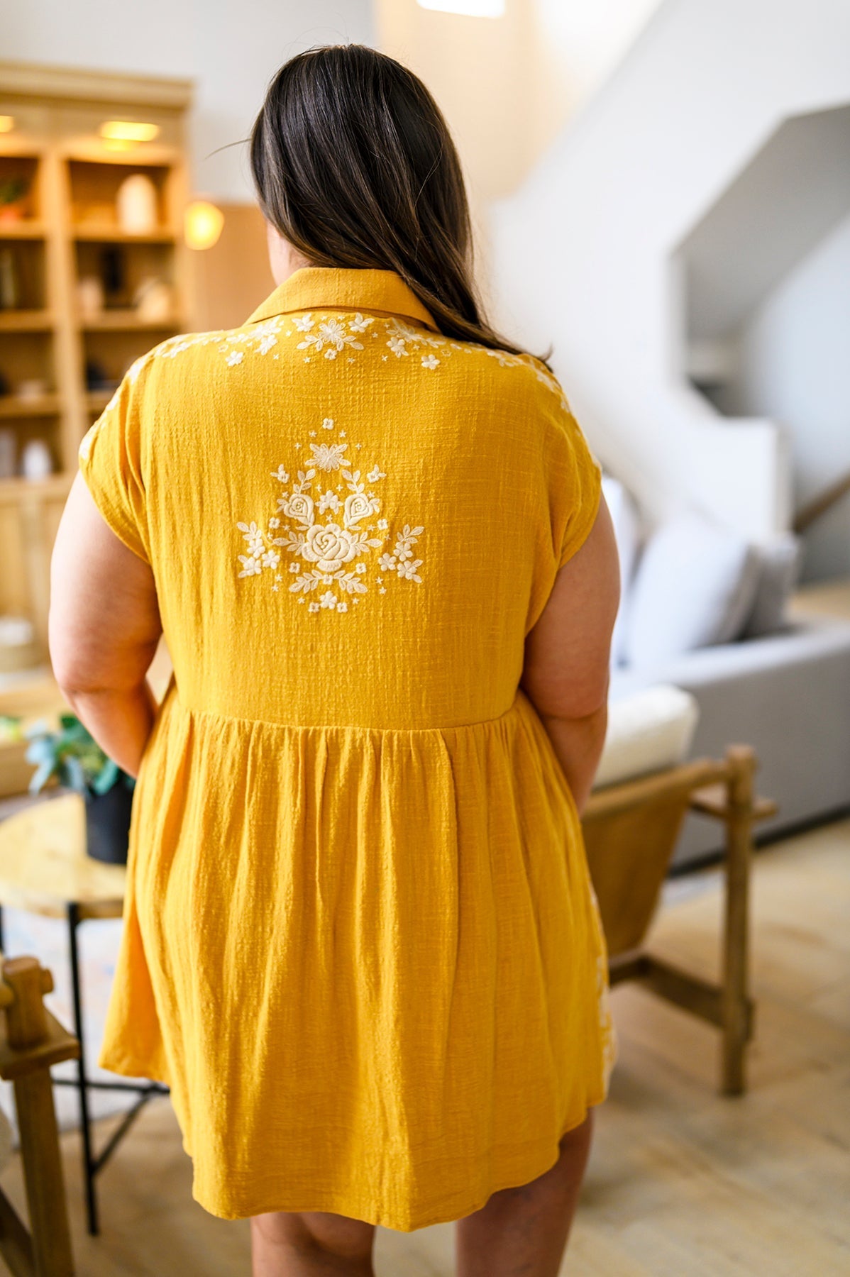 Marigold Embroidered Dress - Driftwood Boutique