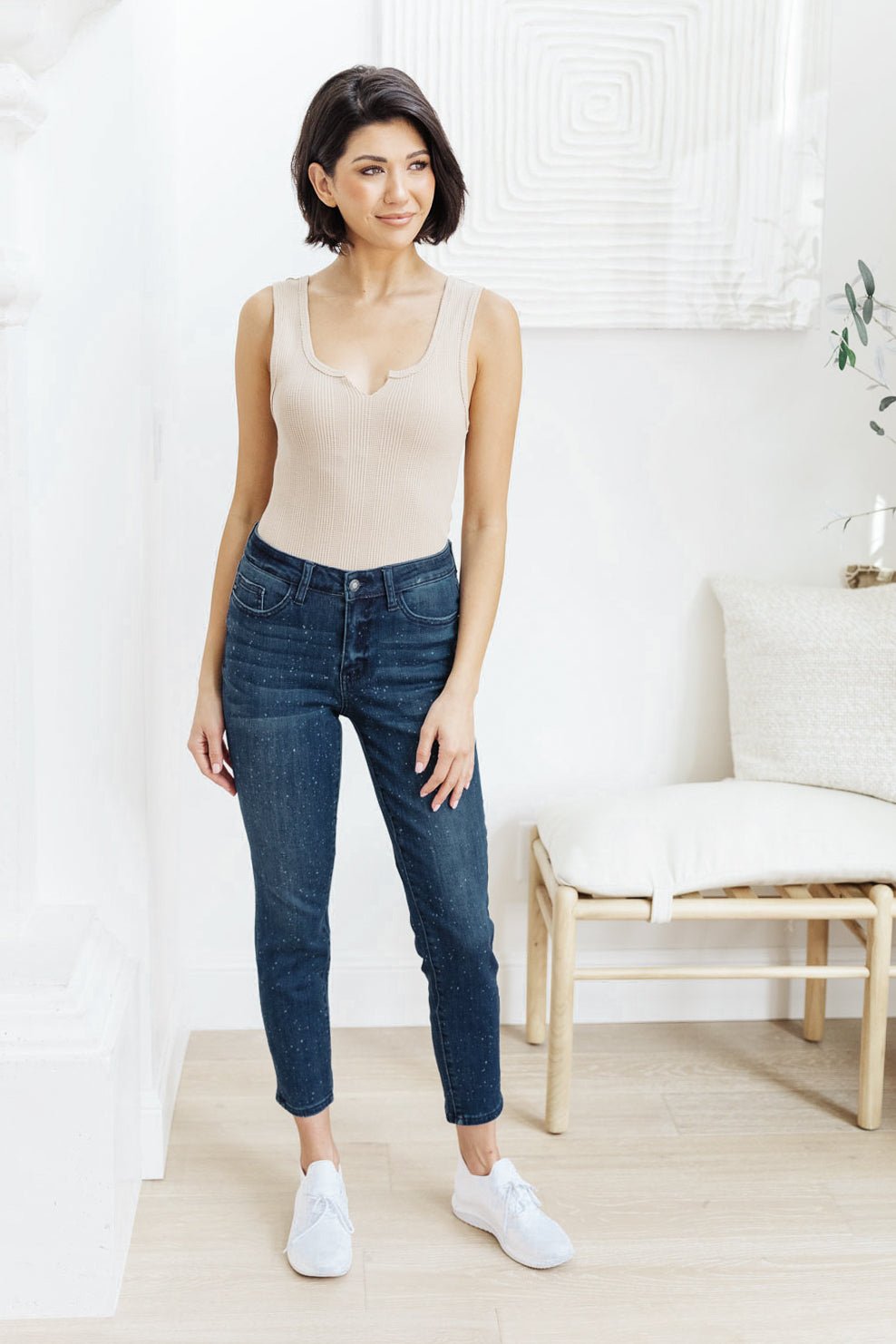 Mid-Rise Relaxed Fit Mineral Wash Jeans - Driftwood Boutique