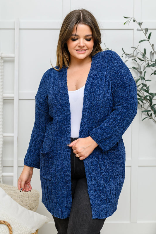 Mountain Mornings Cardigan In Navy - Driftwood Boutique