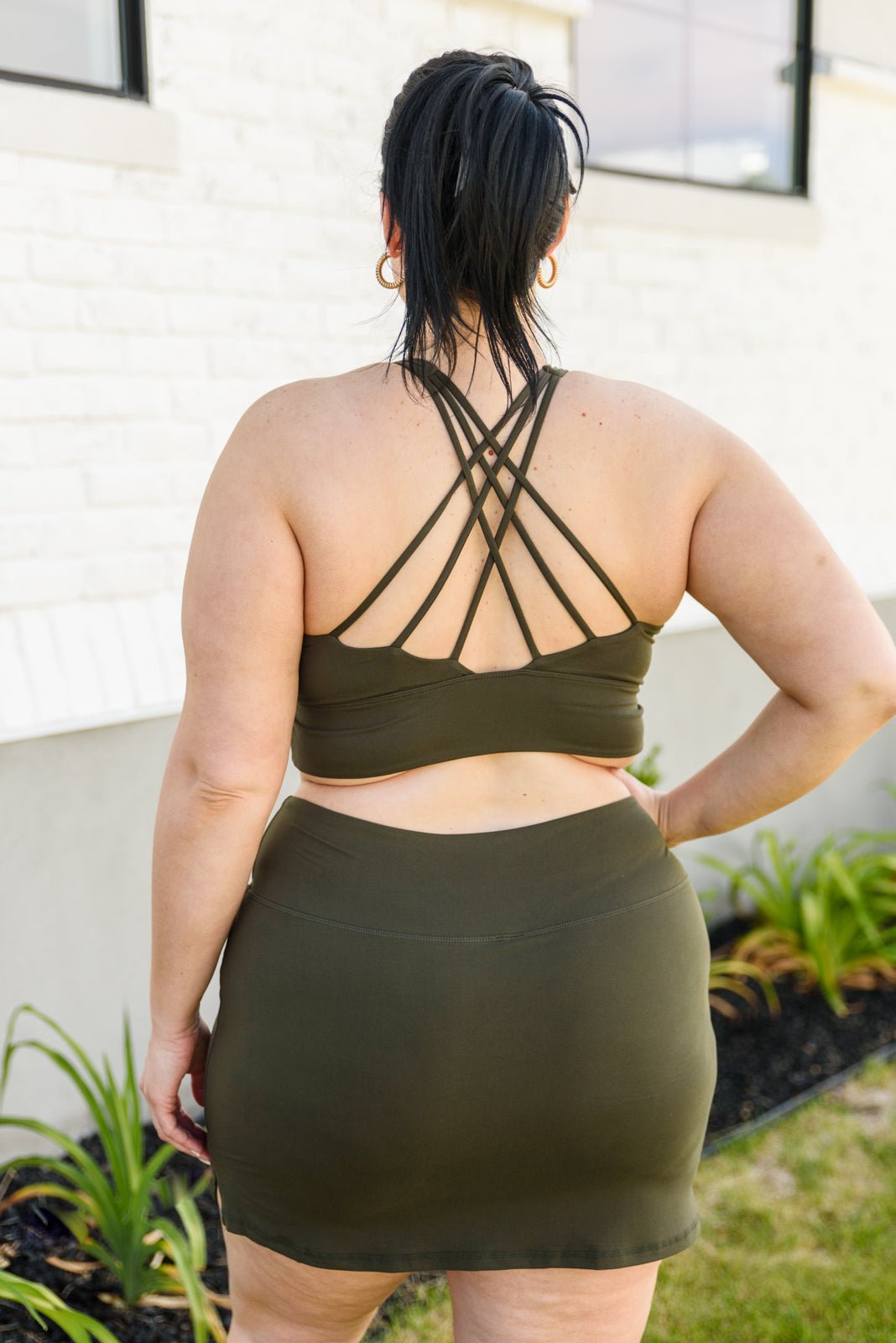 Next Move Sports Bra In Olive - Driftwood Boutique