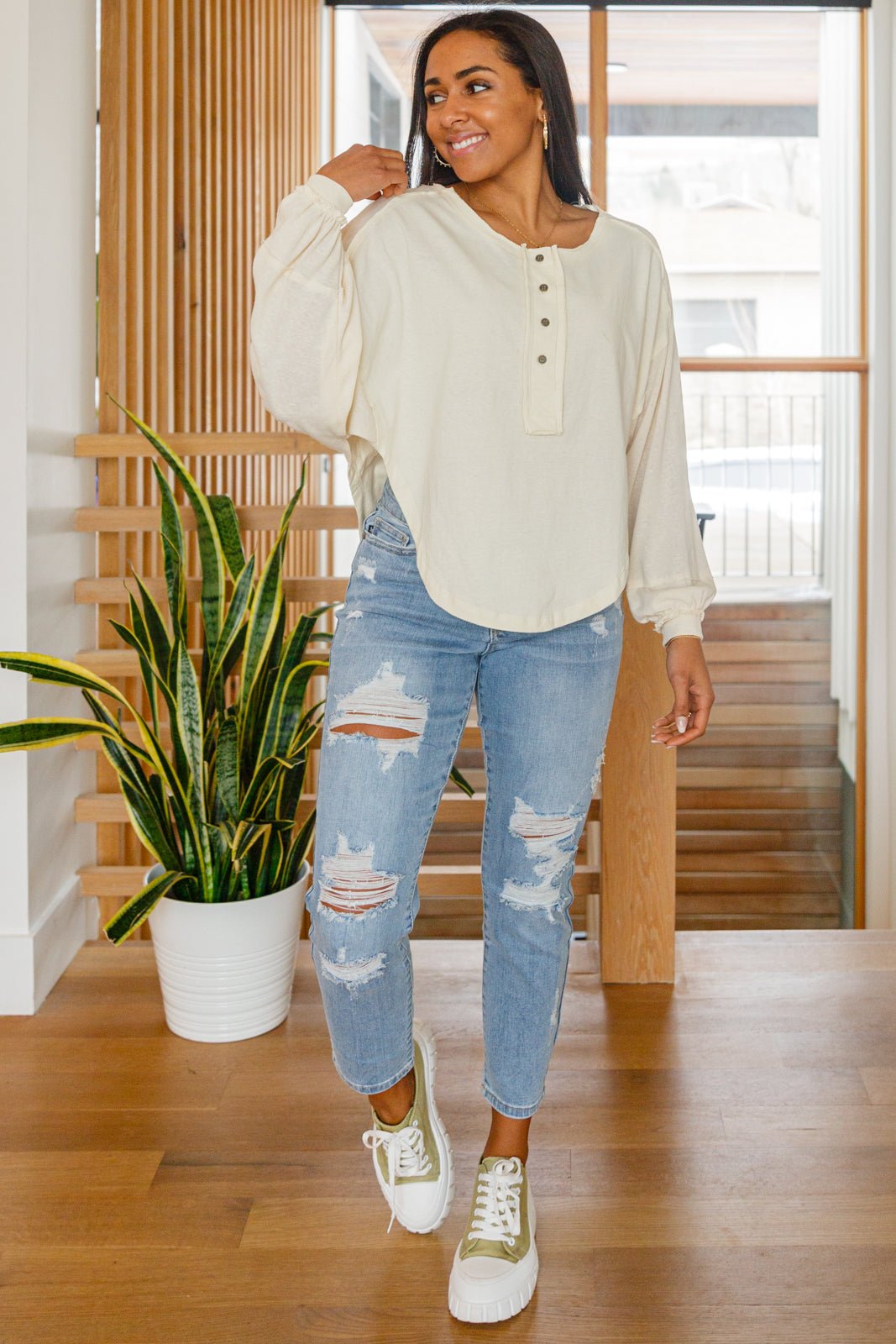 Osaka Top In Cream - Driftwood Boutique