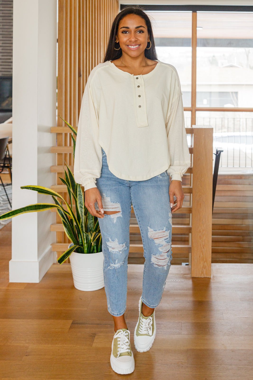 Osaka Top In Cream - Driftwood Boutique