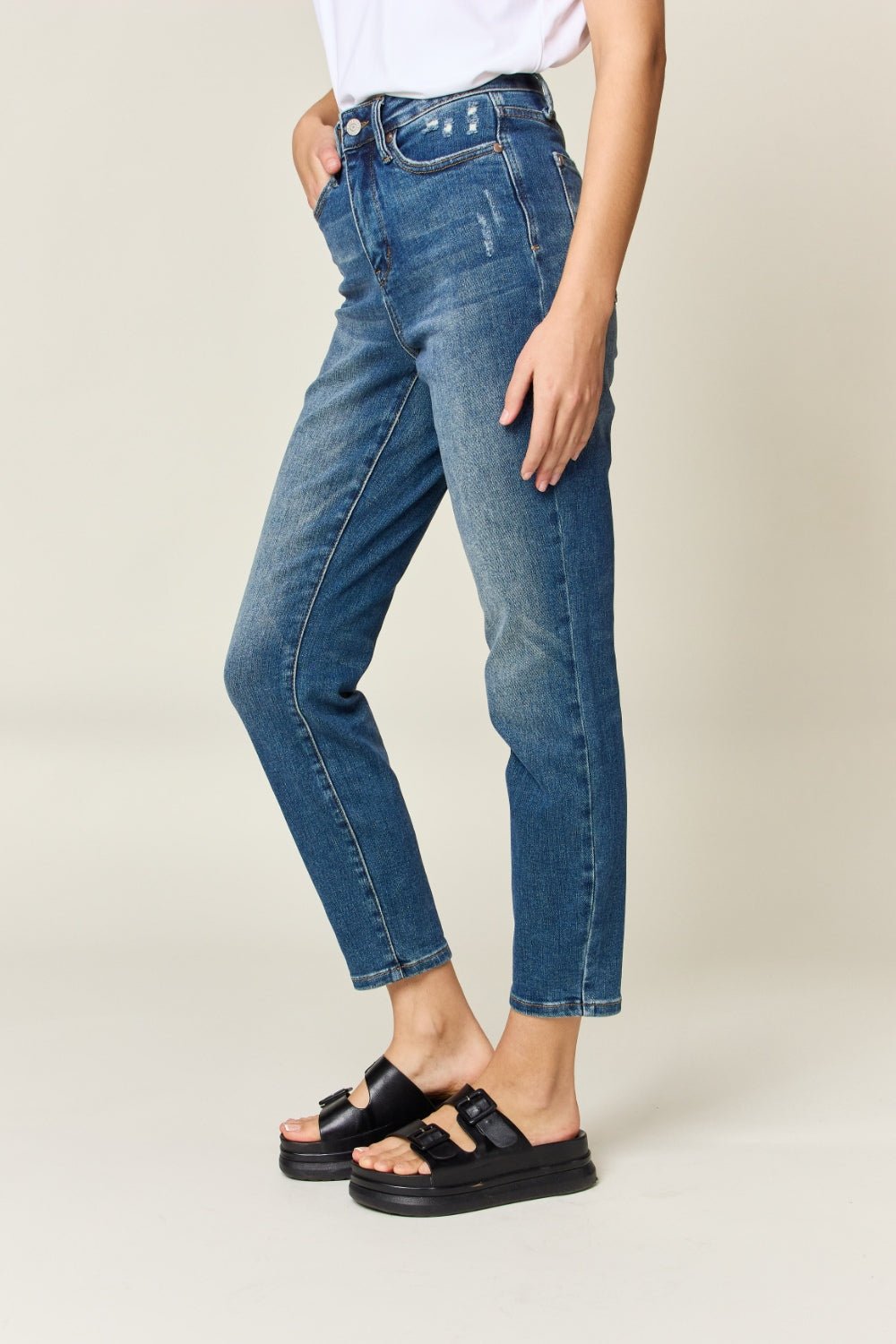 Shannon High Rise Control Top Slim Fit Jeans - Driftwood Boutique