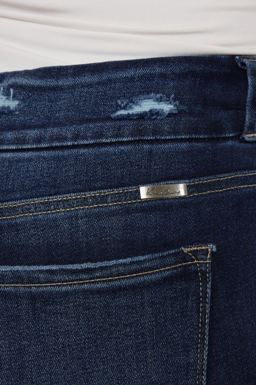 Shiloh High Rise Double Button Distressed Skinny Jeans - Driftwood Boutique
